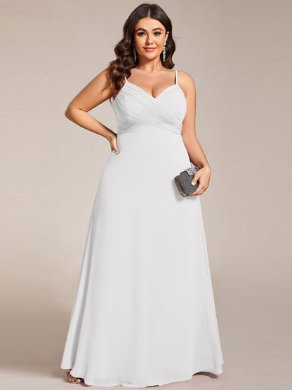 ever NOVA|Criss-Cross V-Neck Chiffon Backless A-Line Bridesmaid Dress