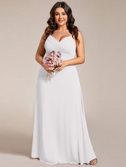 ever NOVA|Criss-Cross V-Neck Chiffon Backless A-Line Bridesmaid Dress