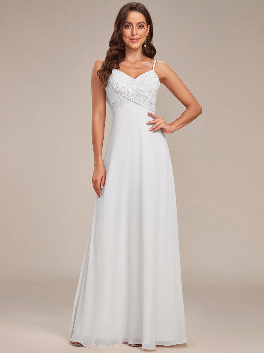 ever NOVA|Criss-Cross V-Neck Chiffon Backless A-Line Bridesmaid Dress