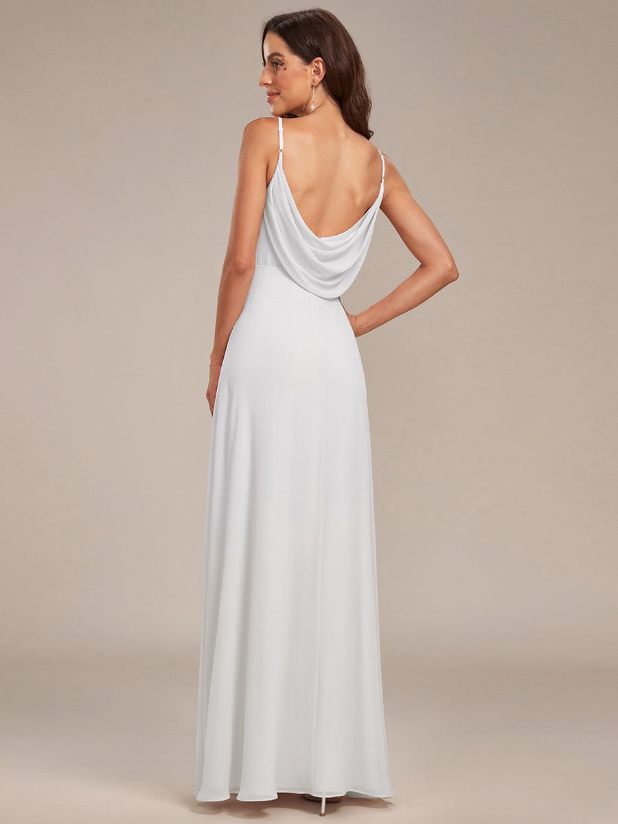 ever NOVA|Criss-Cross V-Neck Chiffon Backless A-Line Bridesmaid Dress