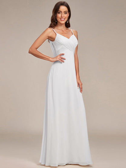 ever NOVA|Criss-Cross V-Neck Chiffon Backless A-Line Bridesmaid Dress