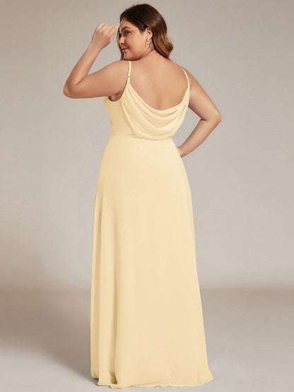 ever NOVA|Criss-Cross V-Neck Chiffon Backless A-Line Bridesmaid Dress