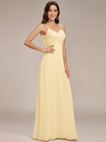 ever NOVA|Criss-Cross V-Neck Chiffon Backless A-Line Bridesmaid Dress
