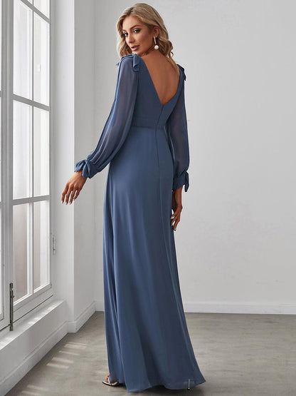 Dusty Blue Bridesmaid Gowns