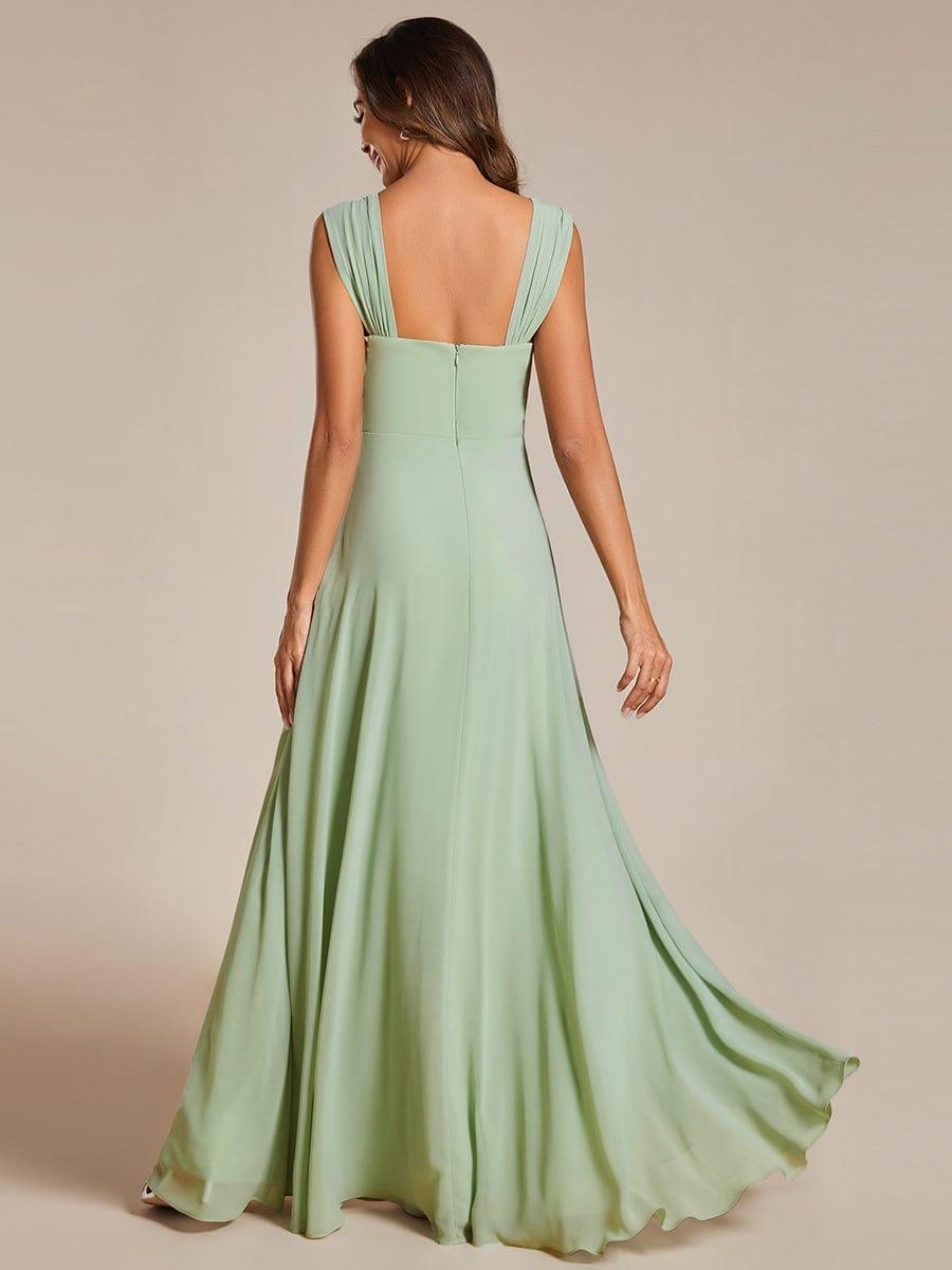 ever BILLIE|Chic High Waist Square Neck Bridesmaid Dress
