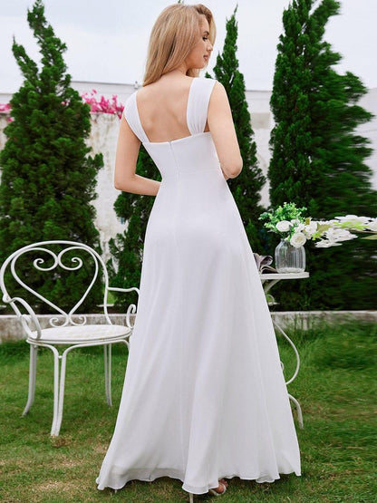 ever BILLIE|Chic High Waist Square Neck Bridesmaid Dress