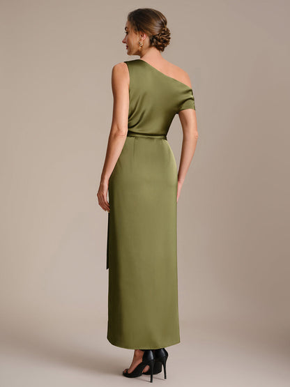 Satin Off-the-shoulder Sleeve Off The Shoulder Tops