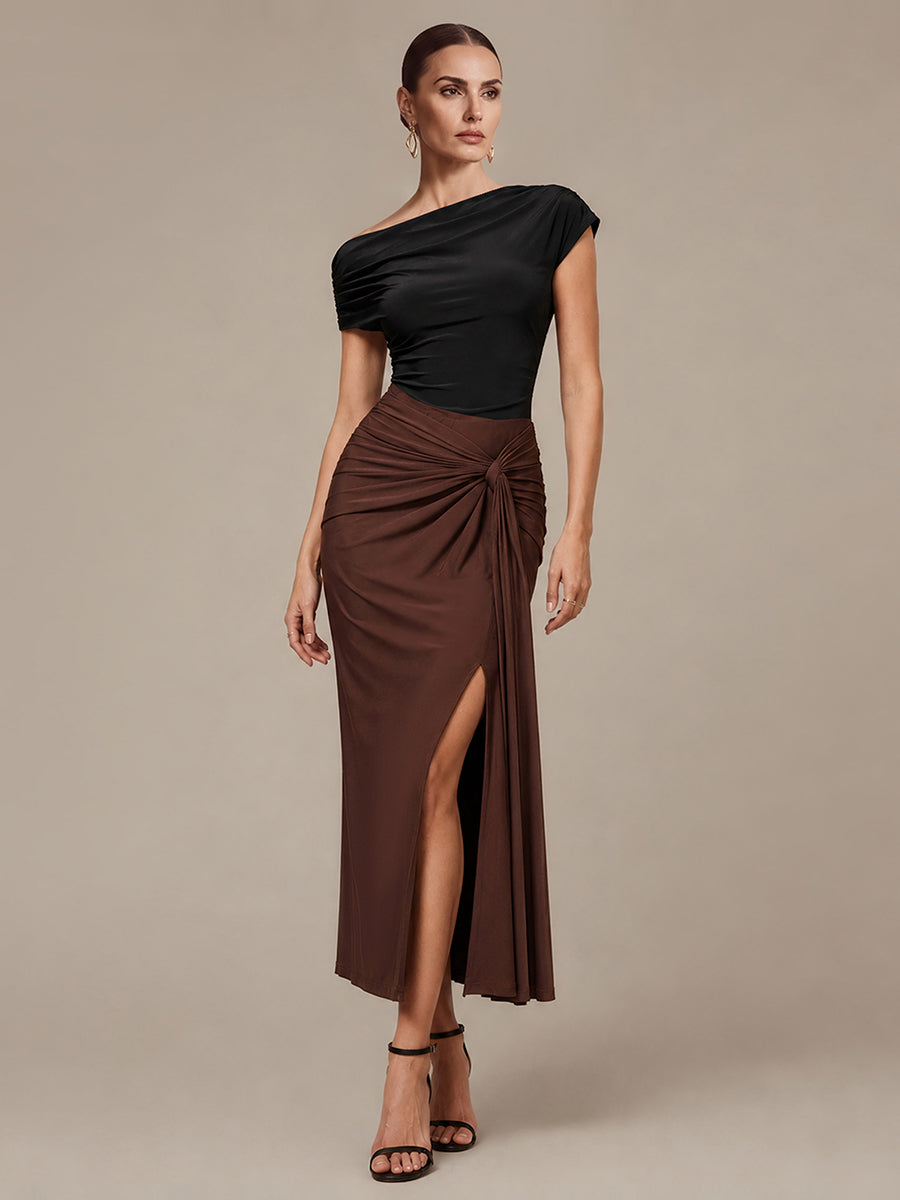 Knit Off-the-shoulder Sleeve Off The Shoulder Tops