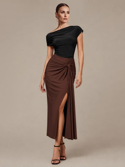 Knit Off-the-shoulder Sleeve Off The Shoulder Tops