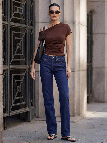 Knit Off-the-shoulder Sleeve Off The Shoulder Tops
