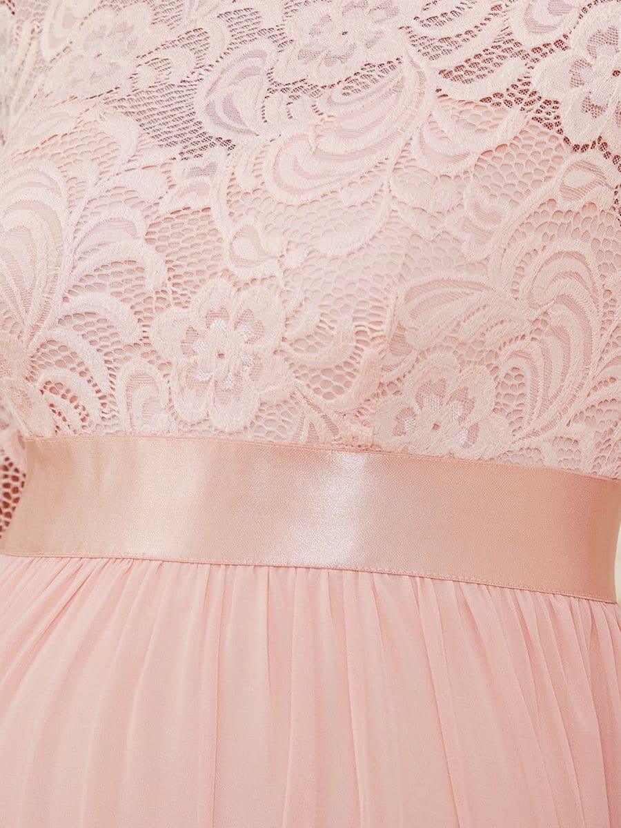 ever KALANI|Sweetheart 3/4 Sleeve Floor-Length Lace Maternity Dress