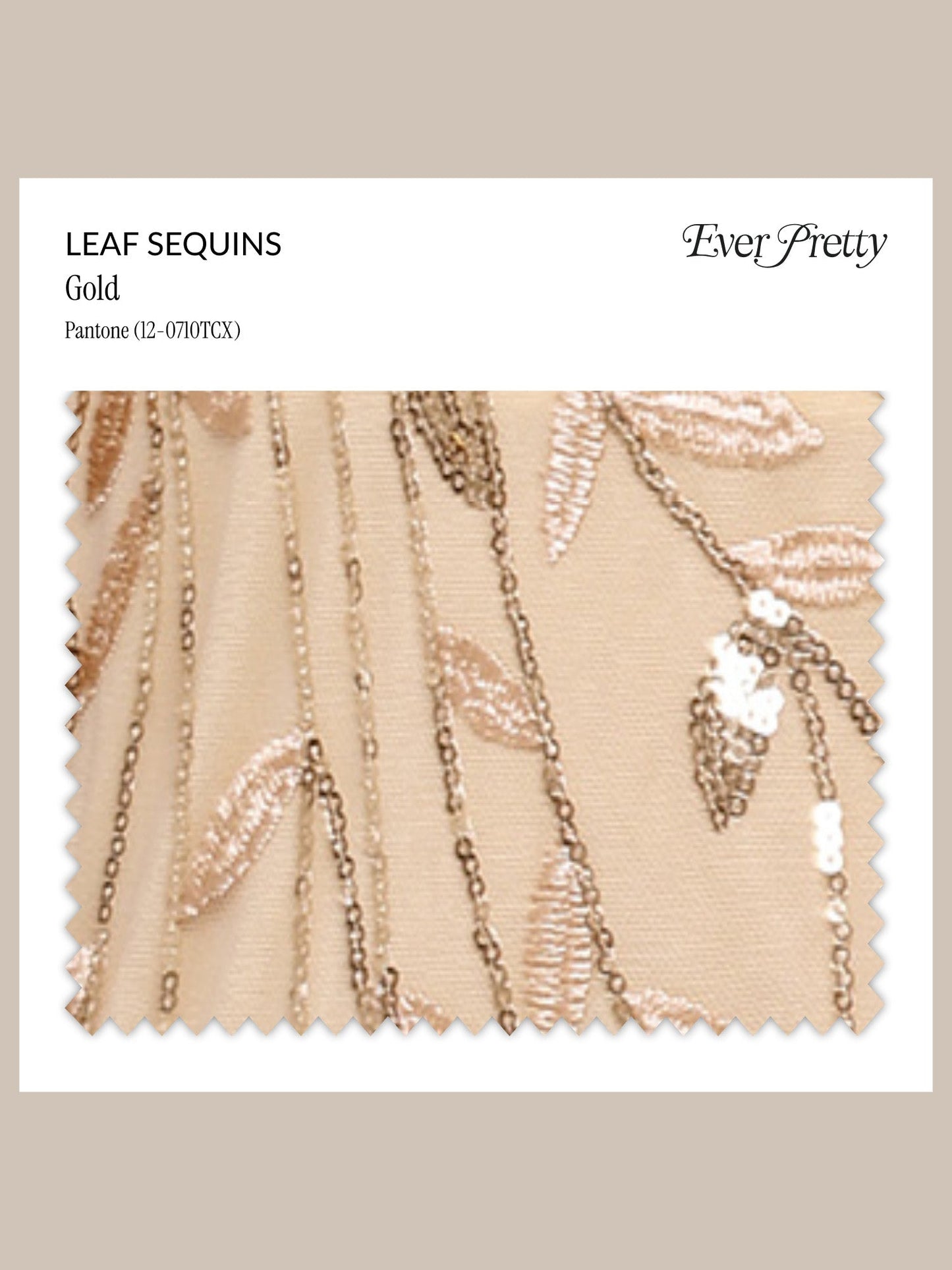 Ever-Pretty Leaf Sequins Swatch