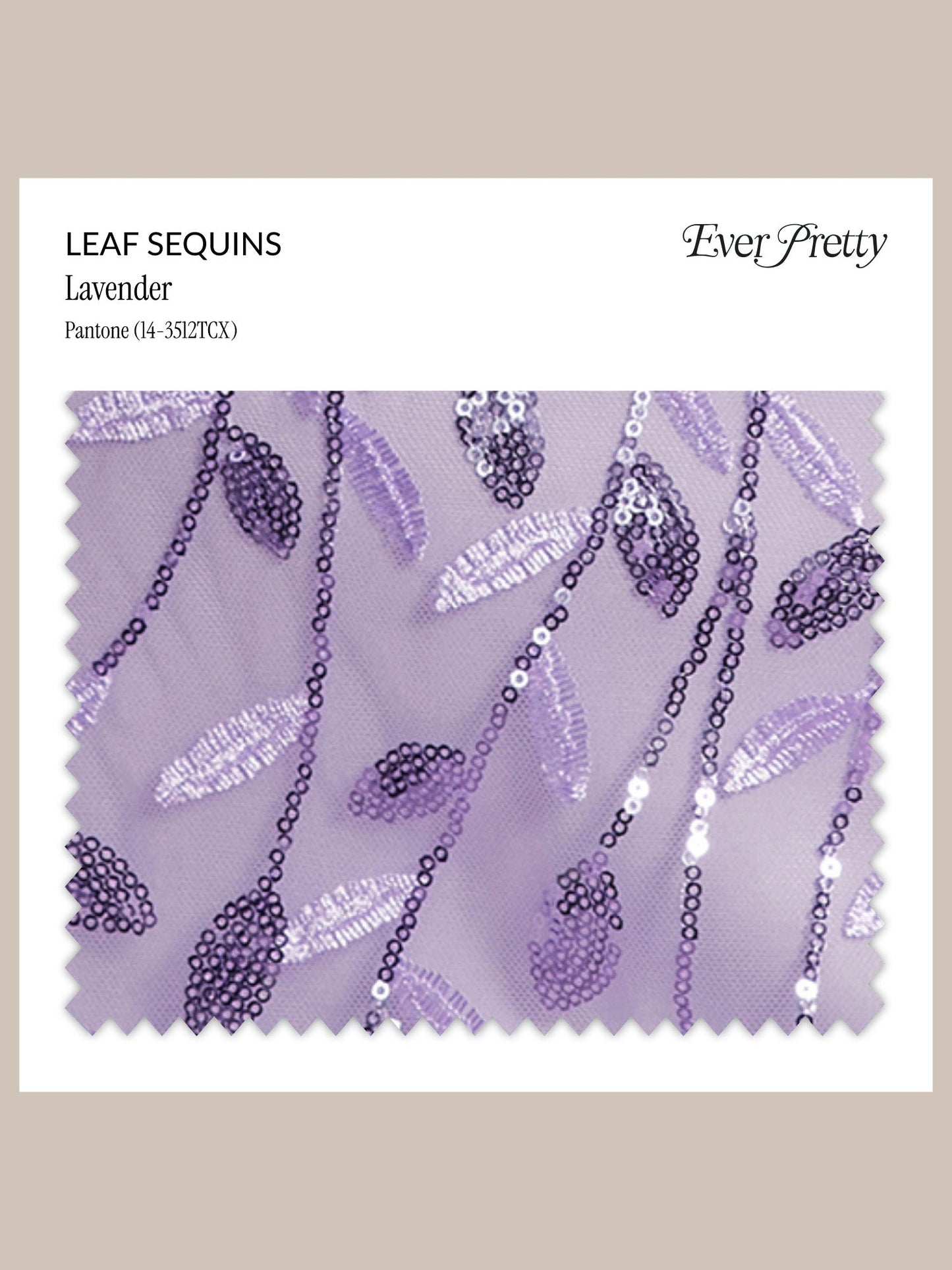 Ever-Pretty Leaf Sequins Swatch