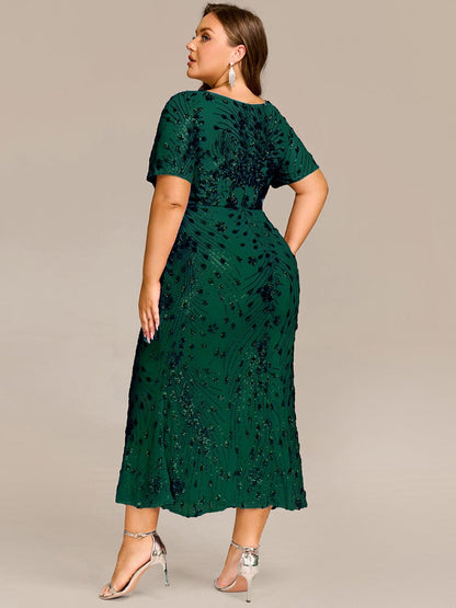 ever HAYLEN|Sequin Mermaid Round Neck Dress