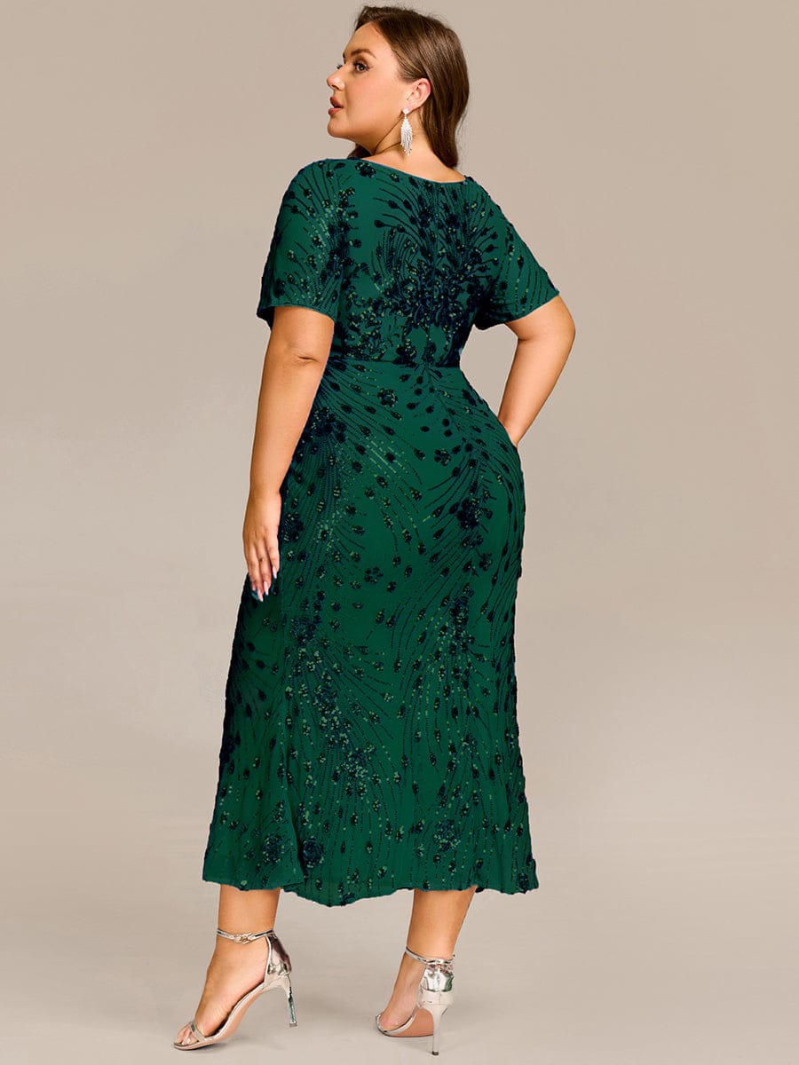 ever HAYLEN|Plus Size Sequin Mermaid Mother of the Bride Dress