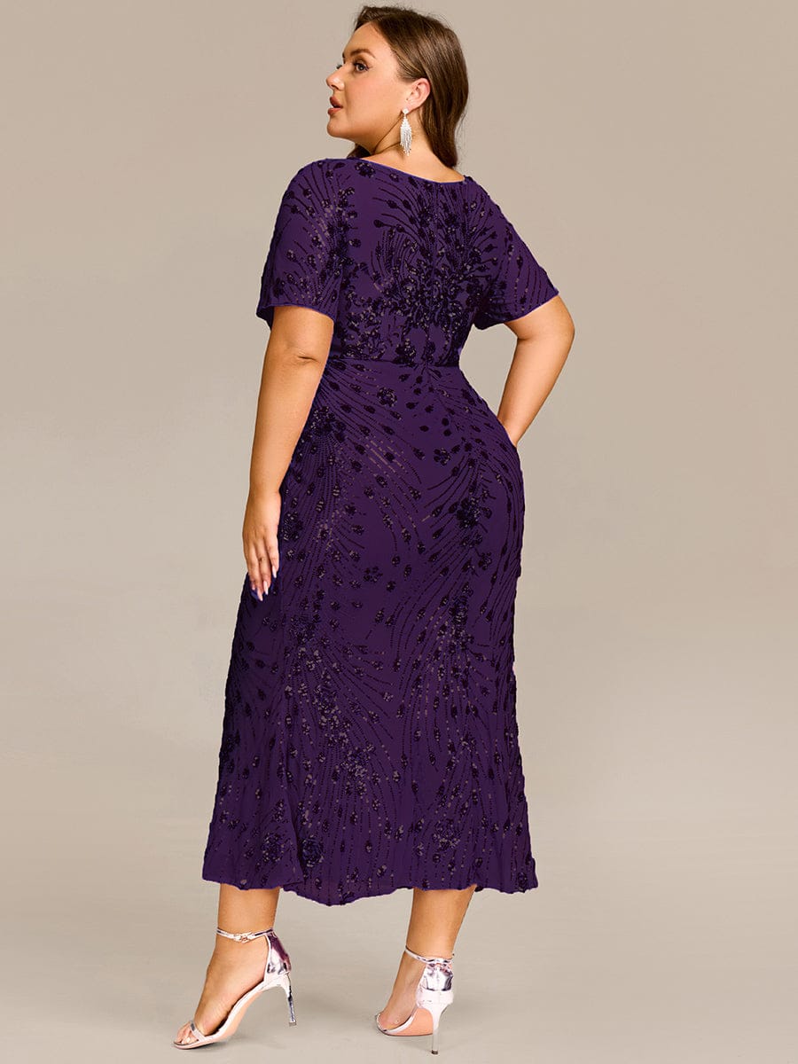 ever HAYLEN|Plus Size Sequin Mermaid Mother of the Bride Dress