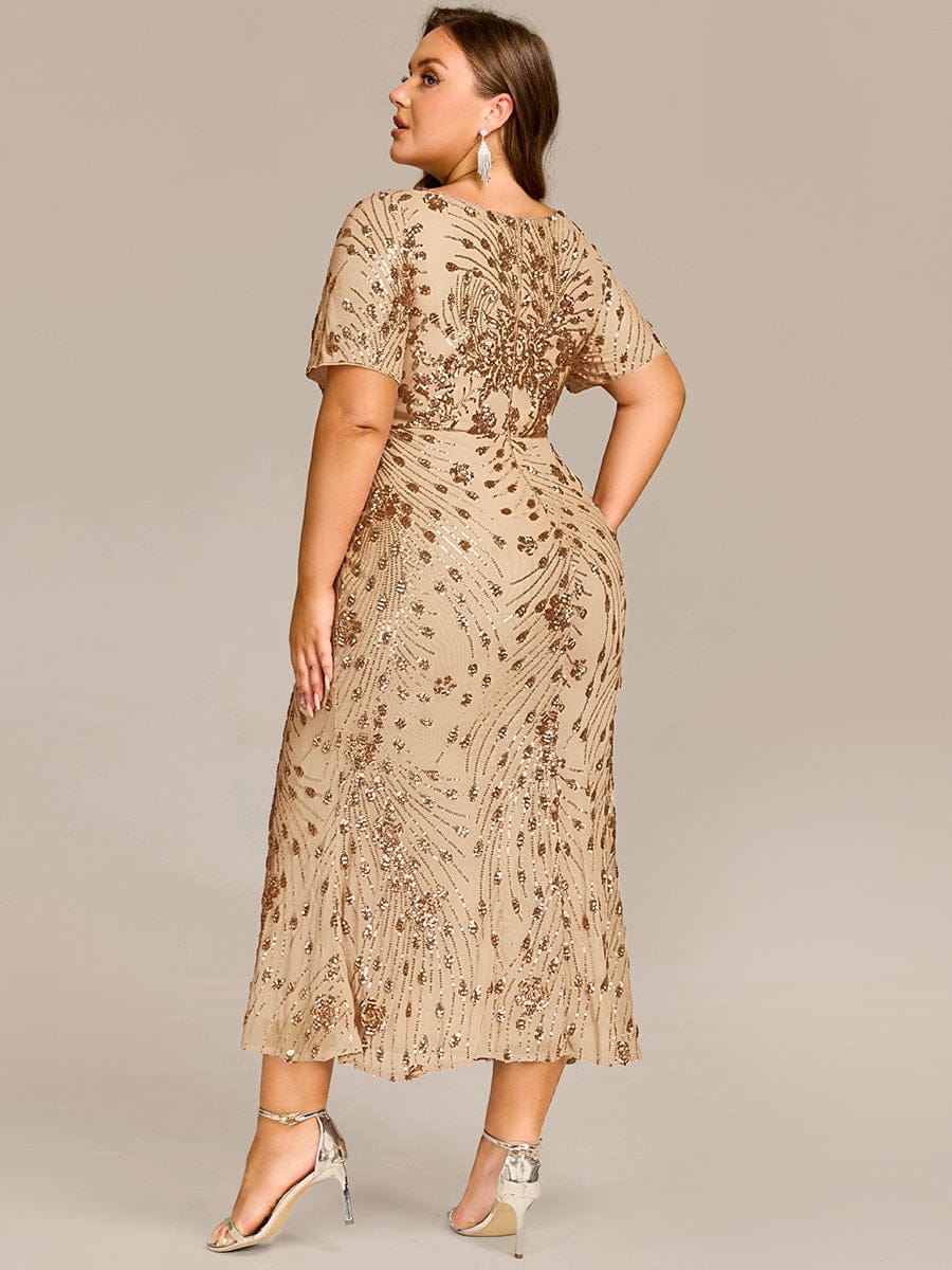 ever HAYLEN|Plus Size Sequin Mermaid Mother of the Bride Dress