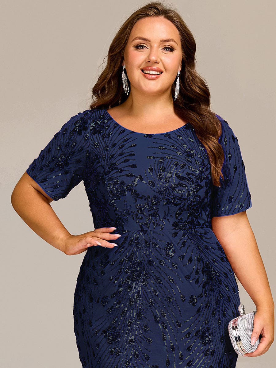 ever HAYLEN|Plus Size Sequin Mermaid Mother of the Bride Dress