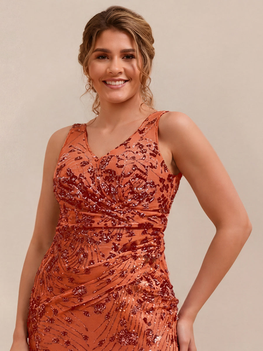 pretty JUNIPER| Plus Size Knotted Sequin Formal Evening Dress