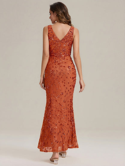 ever JUNIPER| Knotted Sequin Sleeveless Bodycon Formal Evening Dress