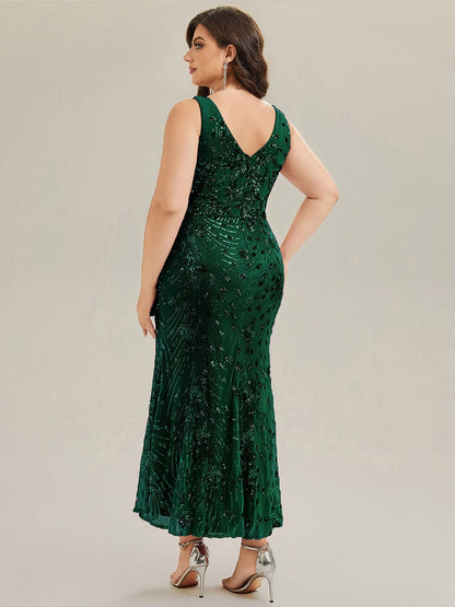 ever JUNIPER| Knotted Sequin Sleeveless Bodycon Formal Evening Dress