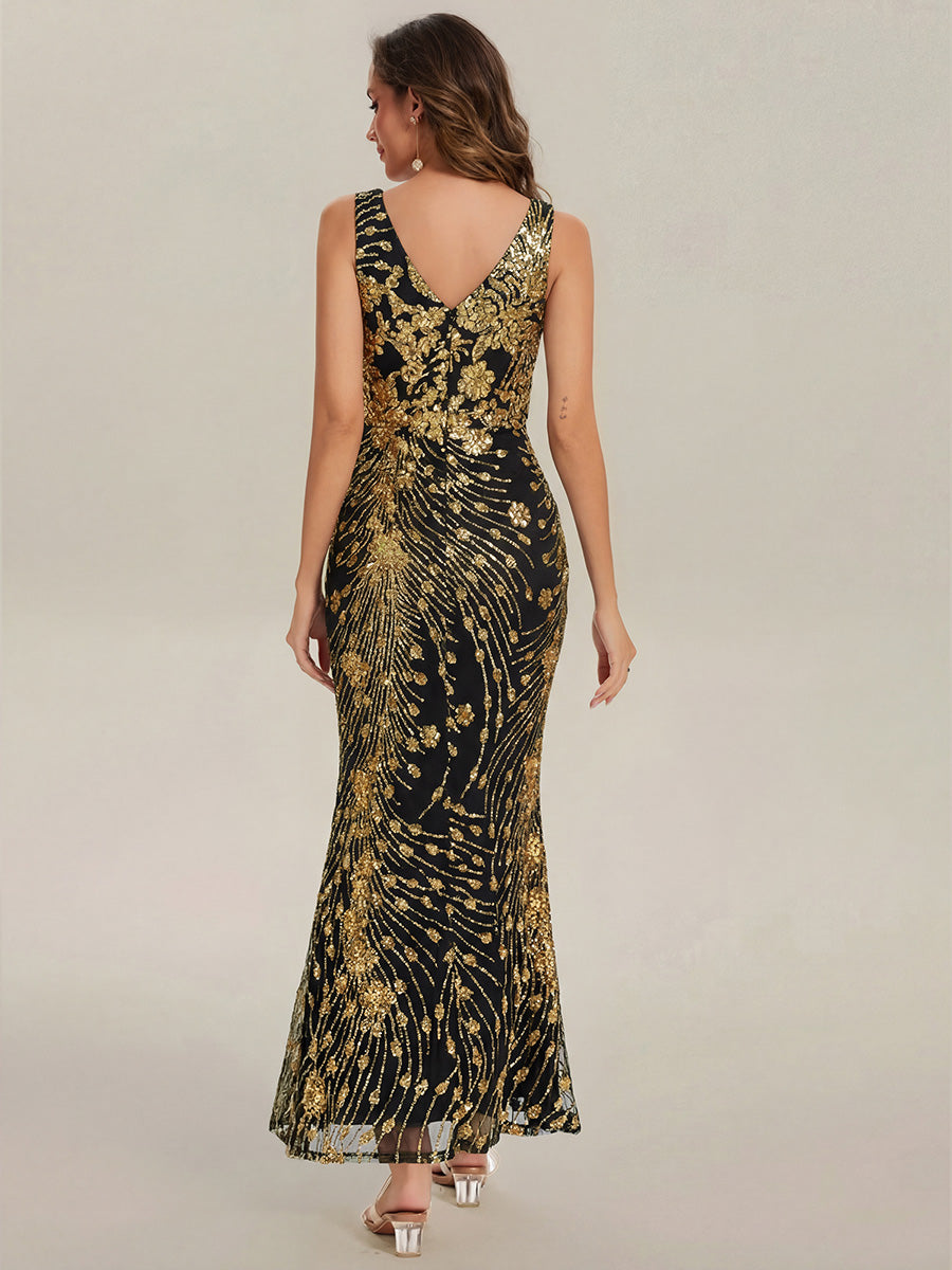 ever JUNIPER| Knotted Sequin Sleeveless Bodycon Formal Evening Dress