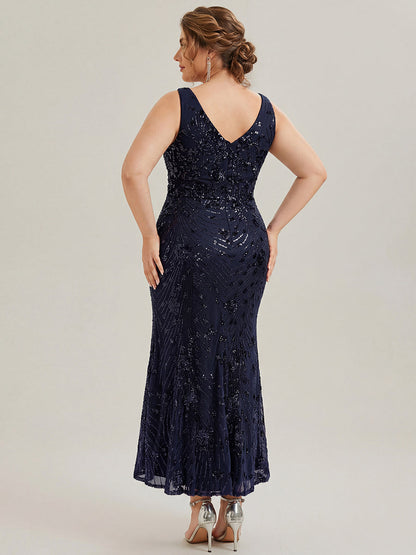 ever JUNIPER| Knotted Sequin Sleeveless Bodycon Formal Evening Dress