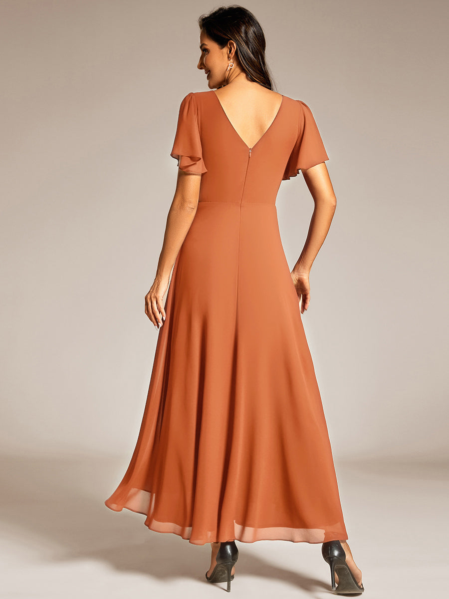 ever DAKOTA|High-Low Flowy Chiffon Wedding Guest Dress