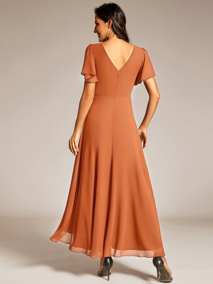ever DAKOTA|High-Low Flowy Chiffon Wedding Guest Dress