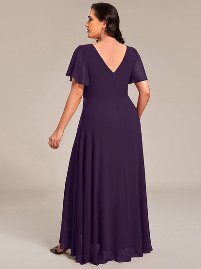 ever DAKOTA|High-Low Flowy Chiffon Wedding Guest Dress
