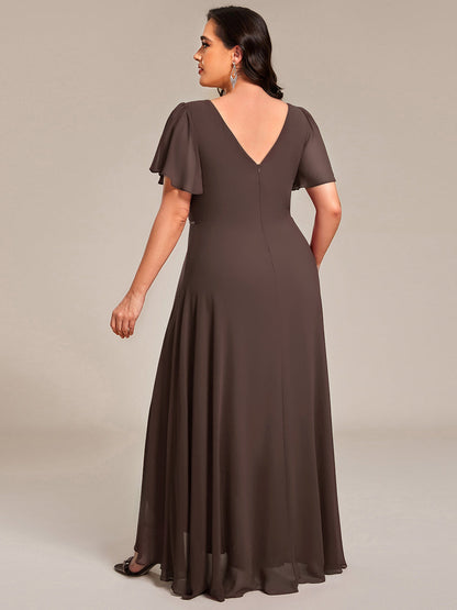 ever DAKOTA|High-Low Flowy Chiffon Wedding Guest Dress
