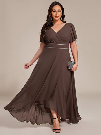 ever DAKOTA|High-Low Flowy Chiffon Wedding Guest Dress