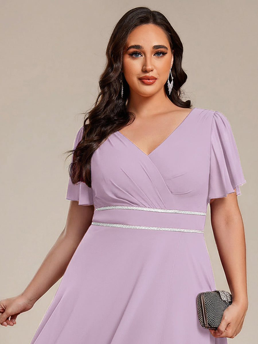 ever DAKOTA|High-Low Flowy Chiffon Wedding Guest Dress
