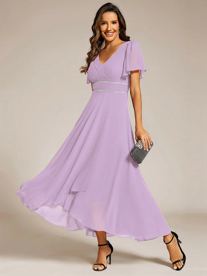 ever DAKOTA|High-Low Flowy Chiffon Wedding Guest Dress