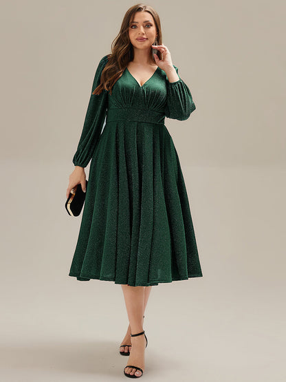 ever GREER|With Pocket Glitter Midi Wedding Guest Dress
