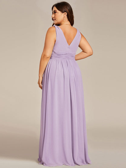ever HUSH|Chiffon Empire Waist Sleeveless Pleated Bridesmaid Dress