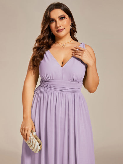 ever HUSH|Chiffon Empire Waist Sleeveless Pleated Bridesmaid Dress