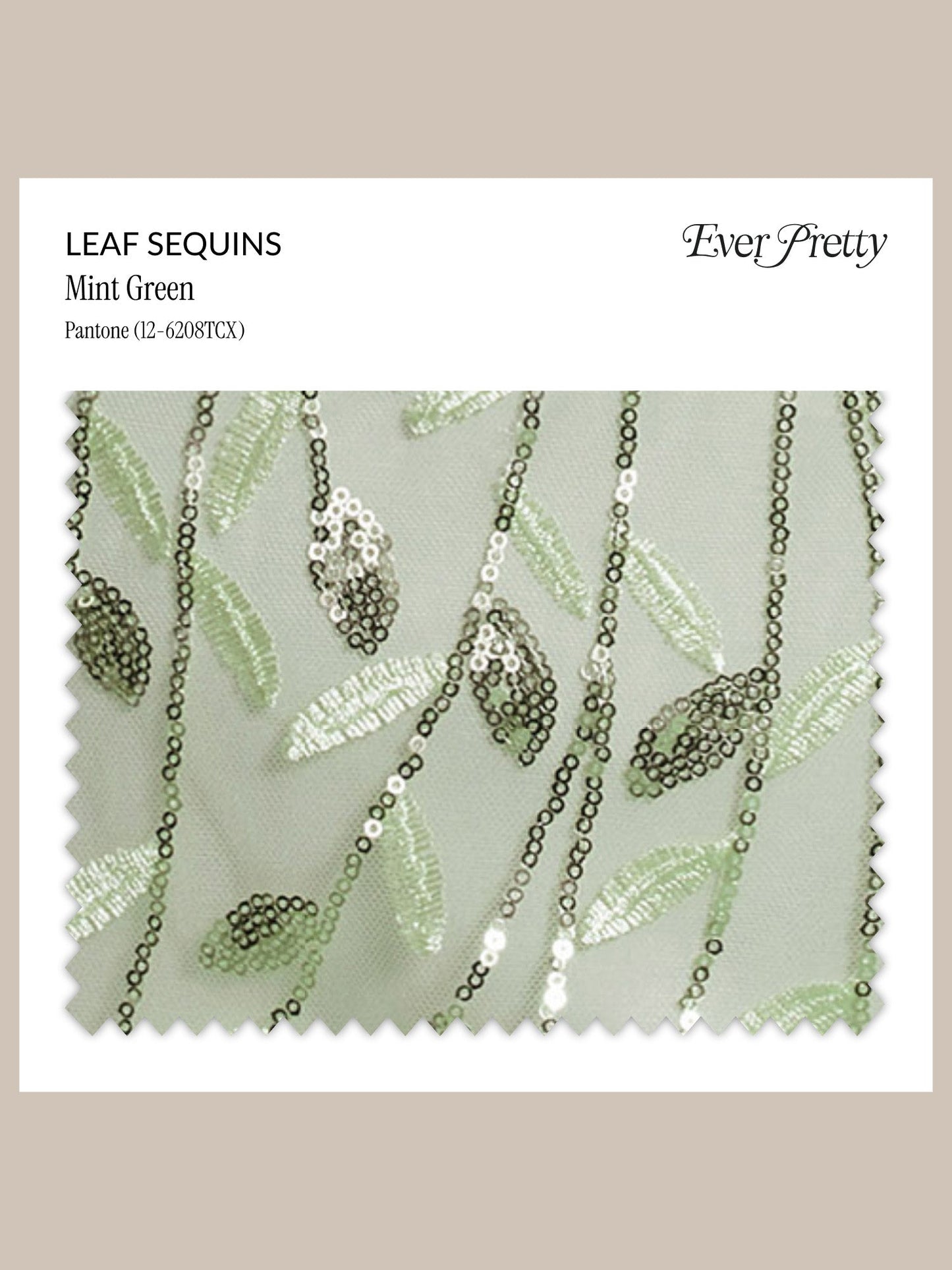 Ever-Pretty Leaf Sequins Swatch