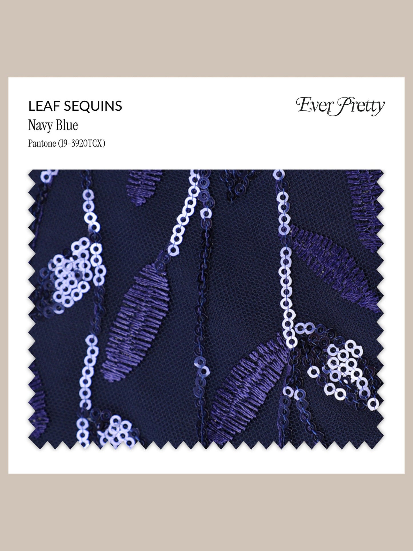 Ever-Pretty Leaf Sequins Swatch