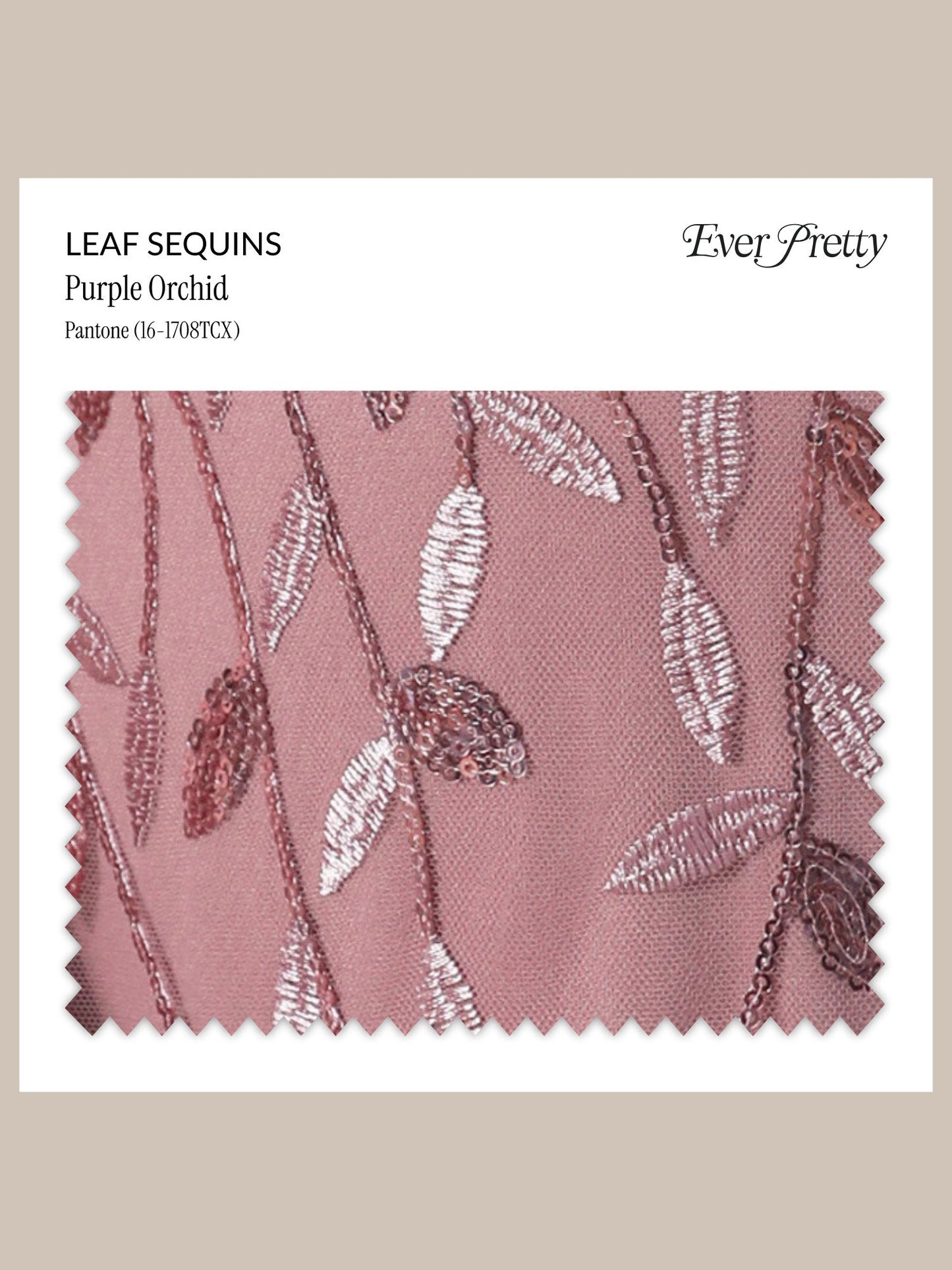 Ever-Pretty Leaf Sequins Swatch