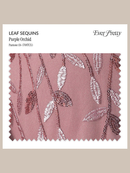 Ever-Pretty Leaf Sequins Swatch