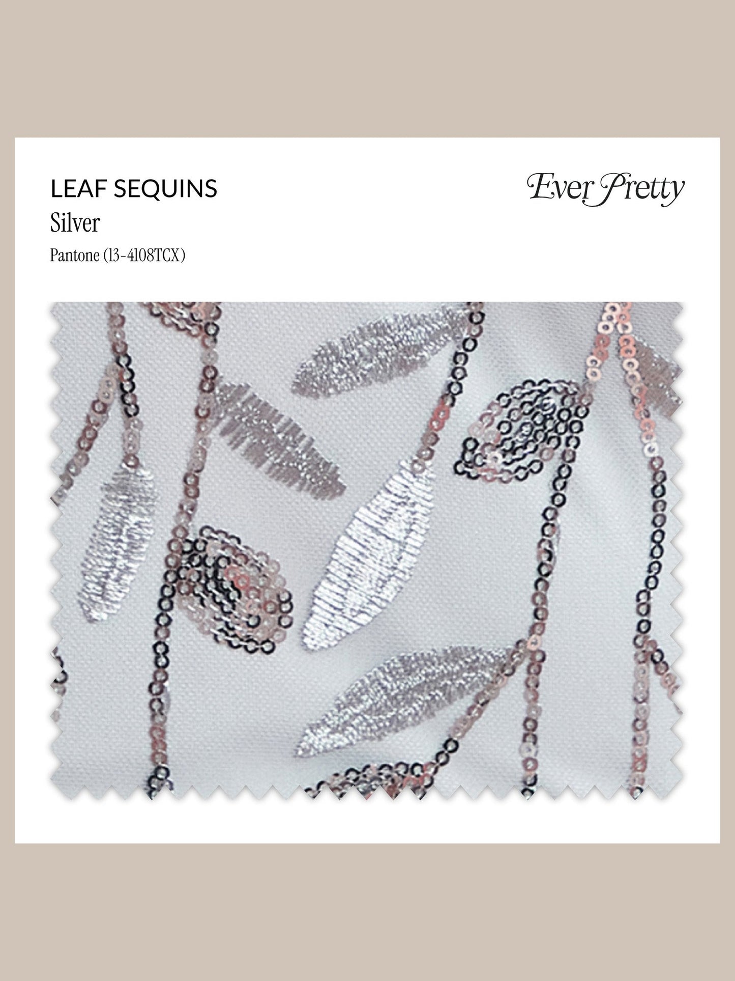 Ever-Pretty Leaf Sequins Swatch