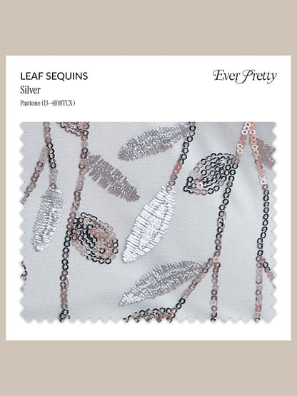 Ever-Pretty Leaf Sequins Swatch