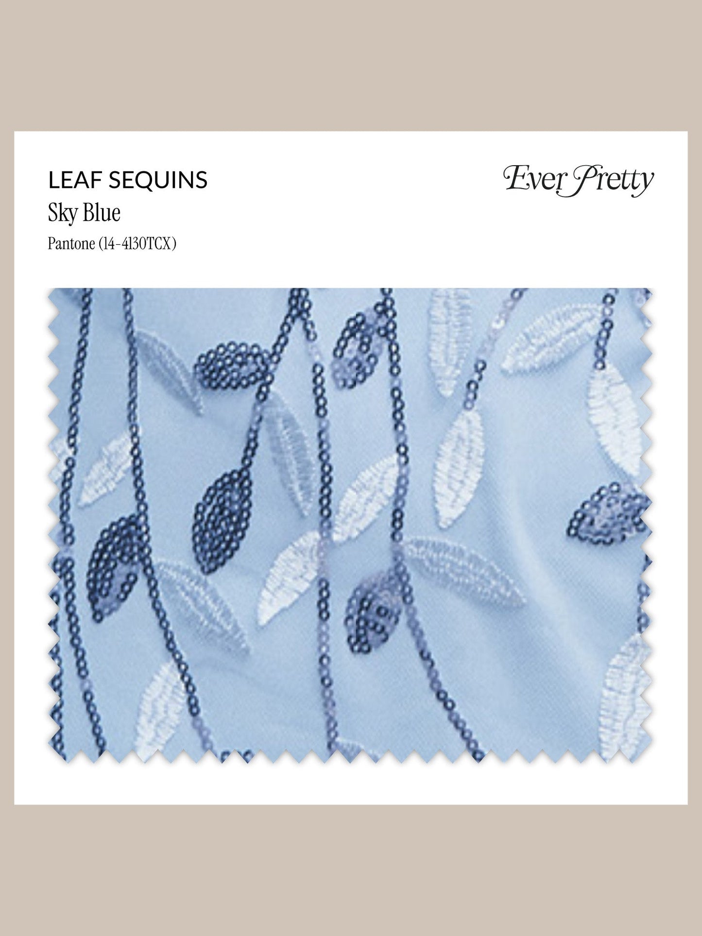 Ever-Pretty Leaf Sequins Swatch