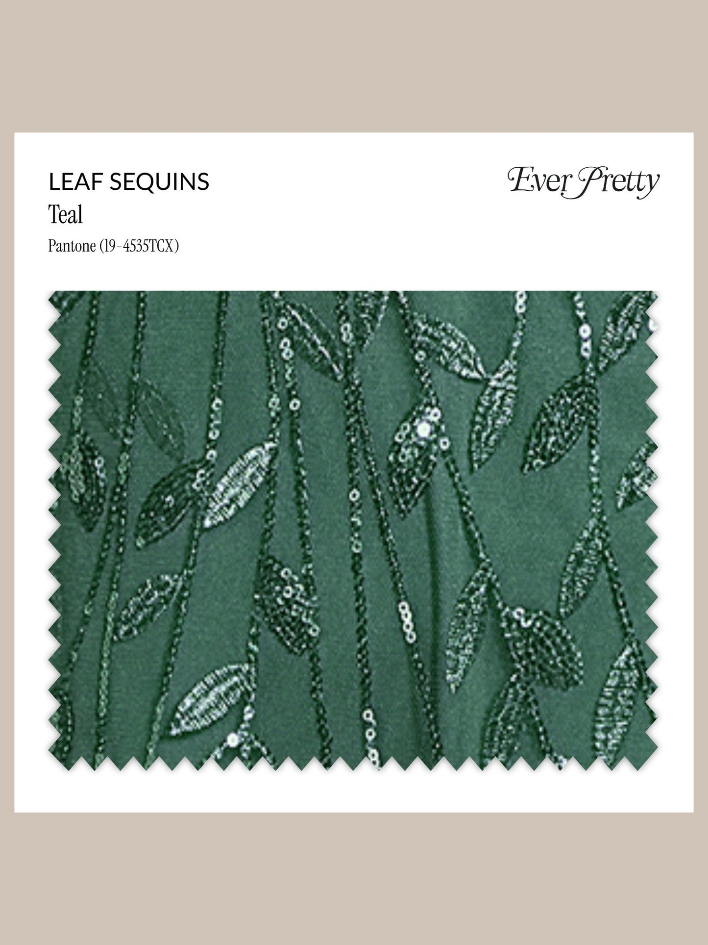 Ever-Pretty Leaf Sequins Swatch
