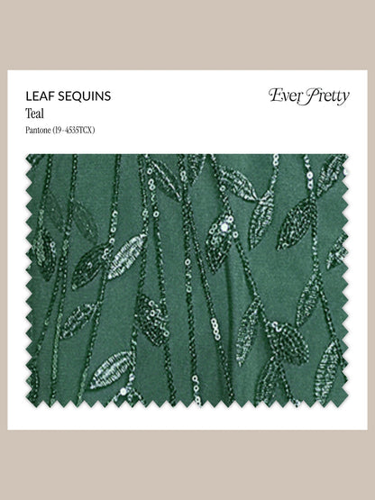 Ever-Pretty Leaf Sequins Swatch