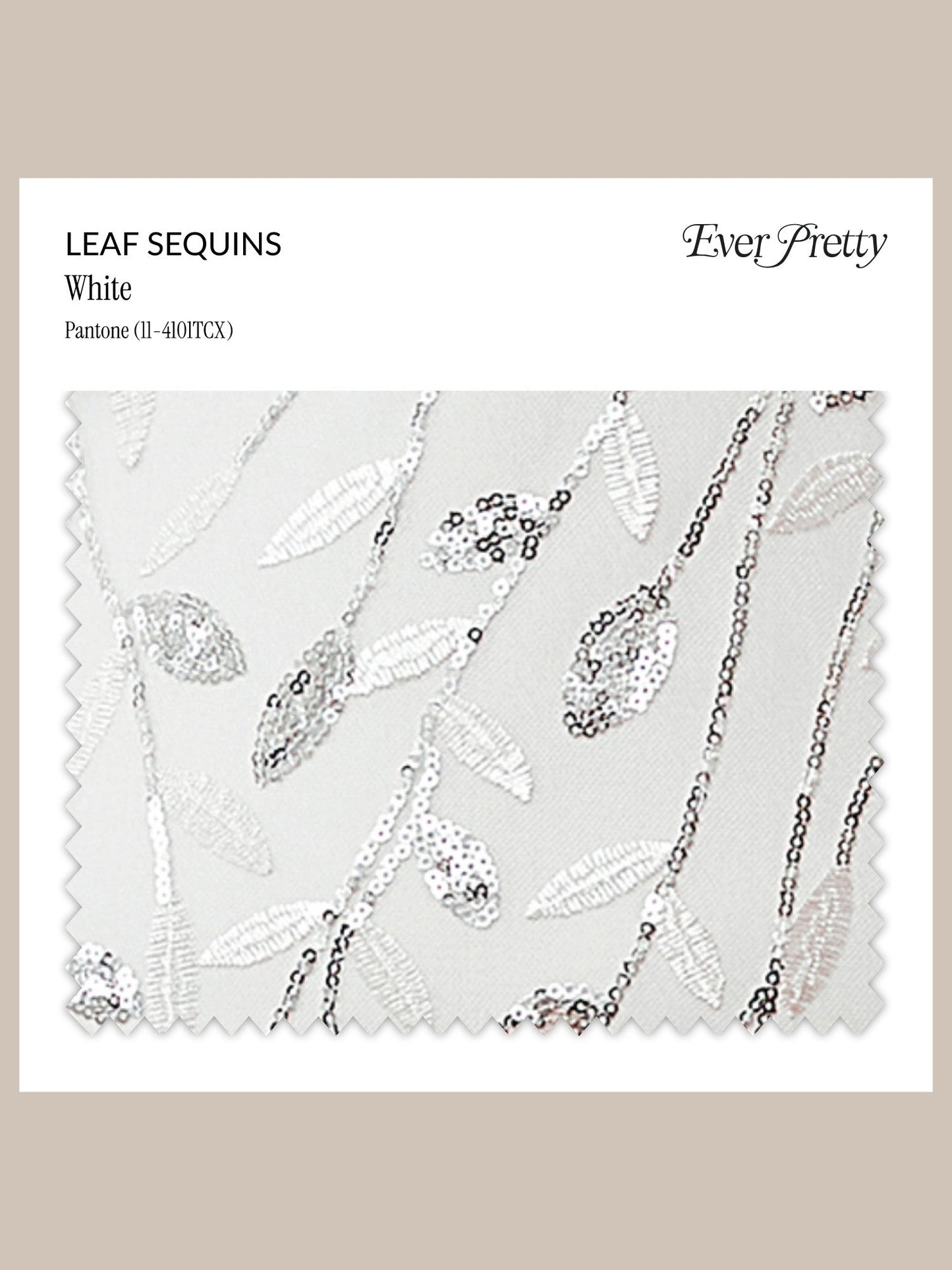 Ever-Pretty Leaf Sequins Swatch
