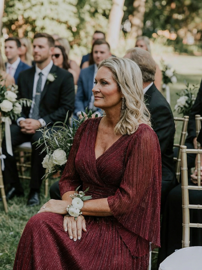 ever ISLA|Glittery Empire Waist Batwing Sleeve Mother of the Bride Dress