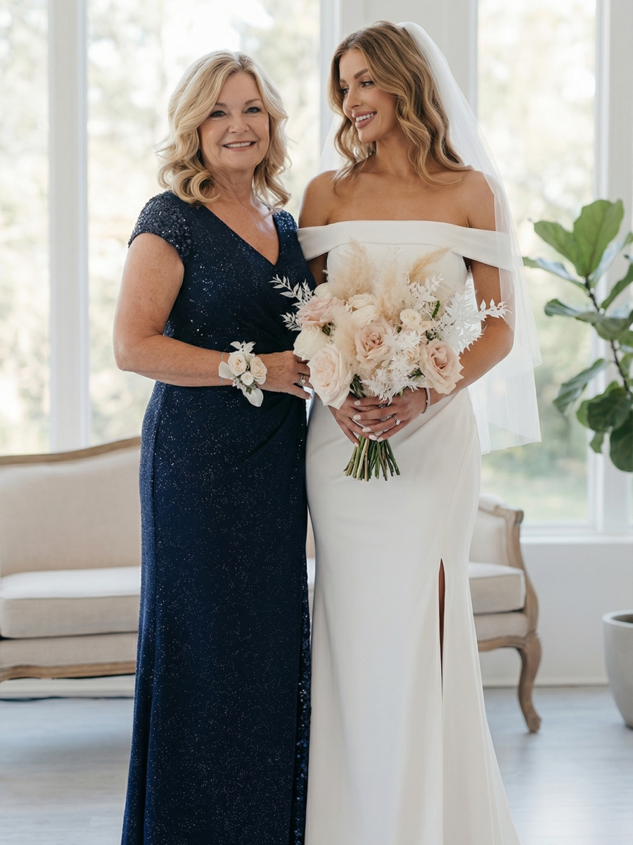 pretty KAIA|Plus Size Knotted Knit Cap Sleeve Maxi Glitter Evening Dress