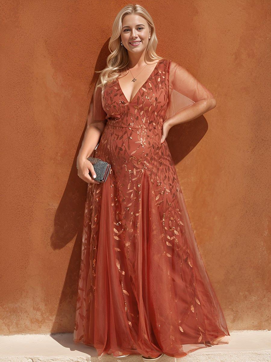 pretty ASTRAL|Plus Size Floor Length Formal Evening Gowns for Weddings